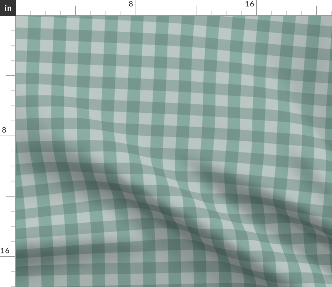 Teal Gingham - Medium