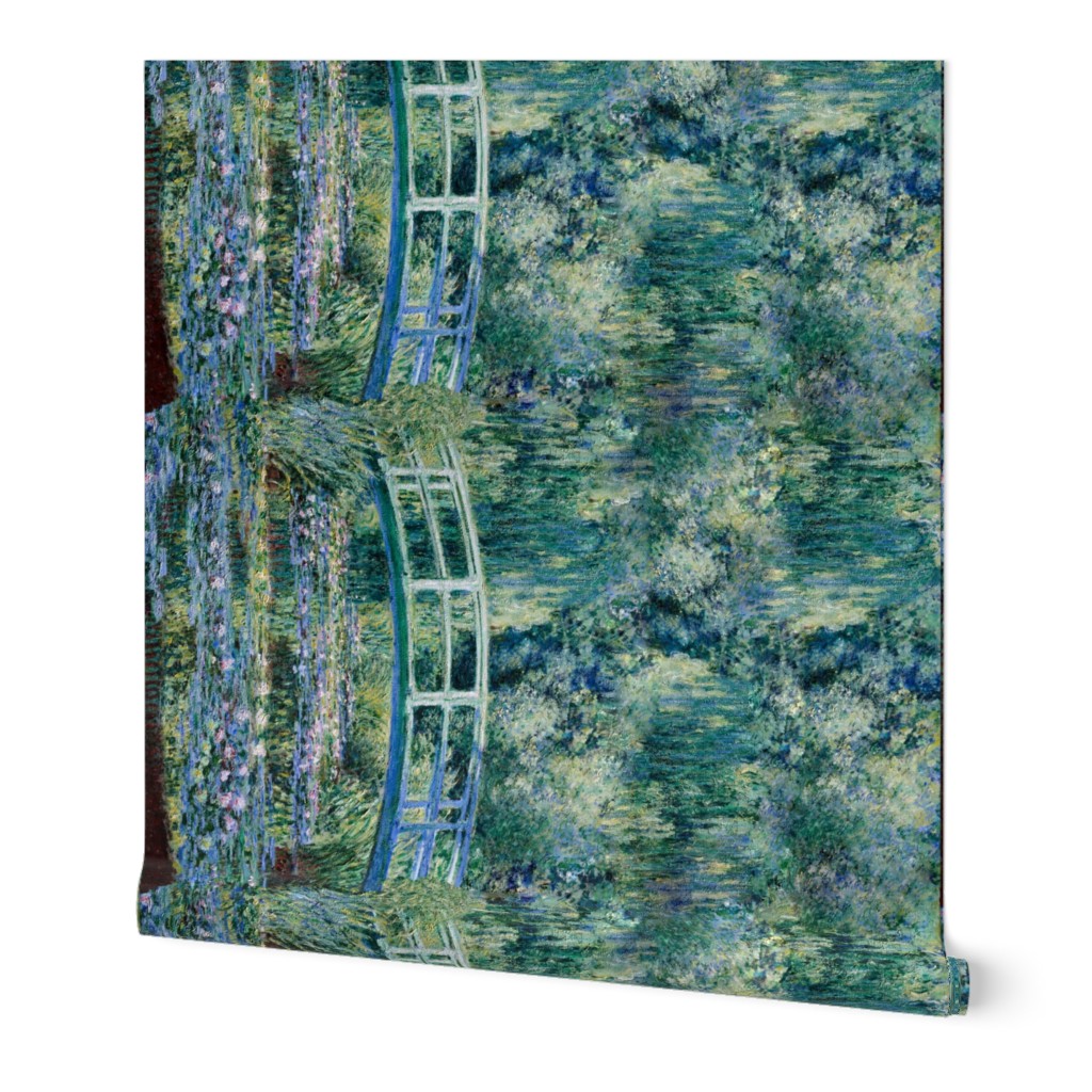 Claude Monet - Water Lilies and Japanese Bridge - 1 Yard border print