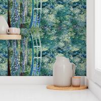 Claude Monet - Water Lilies and Japanese Bridge - 1 Yard border print