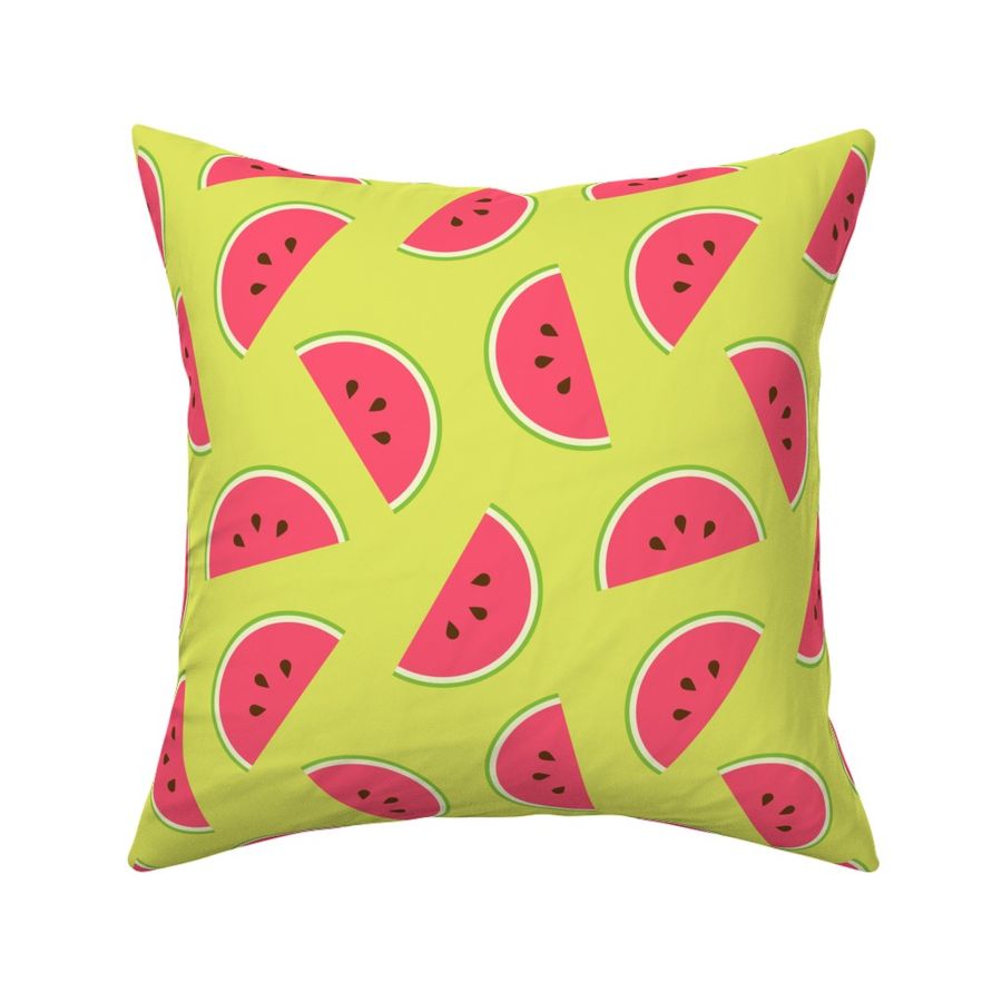 Watermelon Slices on Lime - Tropical Summer Fruit Swimwear or Party Table