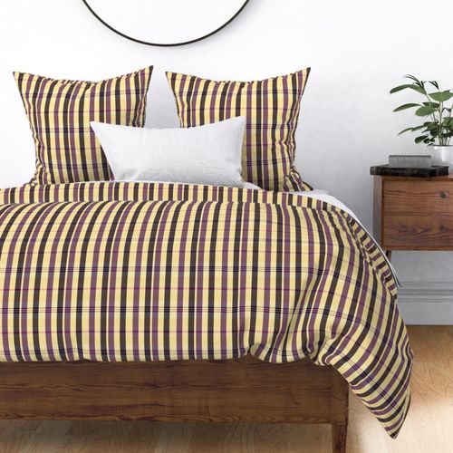 Sunset Sunrise Artair Plaid Pattern - Yellow Purple Pink Grey (M) 6 Inch