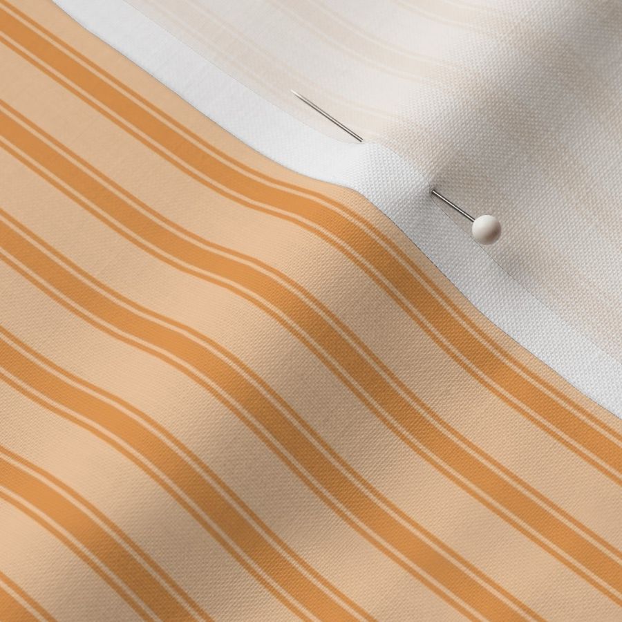 Ticking Stripe dark - Melon & Orange Pillow Ticking