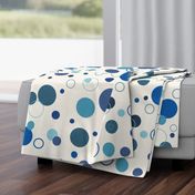 Denim Texture Blue Polka Dot Timeless Design for Fabric and Wallpaper