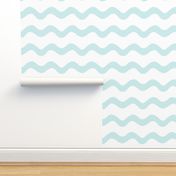 Stormy Sea Stripe (lt. aqua + white)