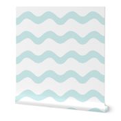 Stormy Sea Stripe (lt. aqua + white)