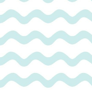 Stormy Sea Stripe (lt. aqua + white)