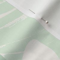 Ruched Austrian Shades with Bows - Soft Mint Green and Off White