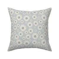 (L) Modern Daisy Calm Luxury Retro Baby Nursery Pastel Colors - Powder Blue