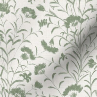 Enchanted Vintage Garden Sage Green Off White New Farmhouse Cottagecore Sm