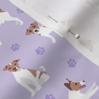 little jack russell terrier dogs playful canine puppy paws xsmall lavender