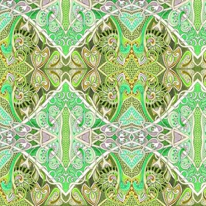 Old Fashioned Twisted Paisley Victorian (in green) 