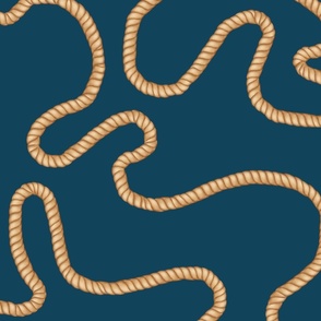 Rope on navy background