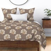 Sweet Floral Bouquet - Brown - Medium Scale