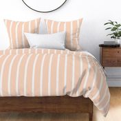 MEDIUM Nautical Summer Simple Basics - Coral Pink Bold Vertical Stripes