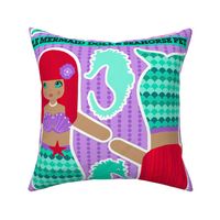 mermaids red with sea horse, softie dolls