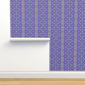 Purple Paisley Flower Power vertical stripe