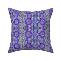 Purple Paisley Flower Power vertical stripe