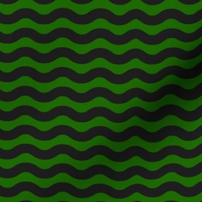 Wavy lines green pattern