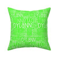 Personalised Name Fabric - Green 2