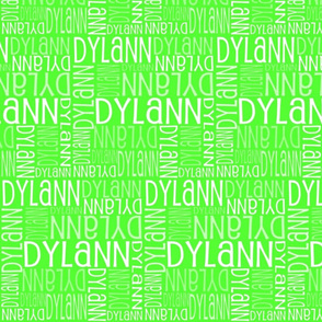 Personalised Name Fabric - Green 2