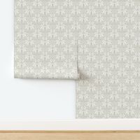 Erika Textured Damask Taupe White Monochrome Small Scale