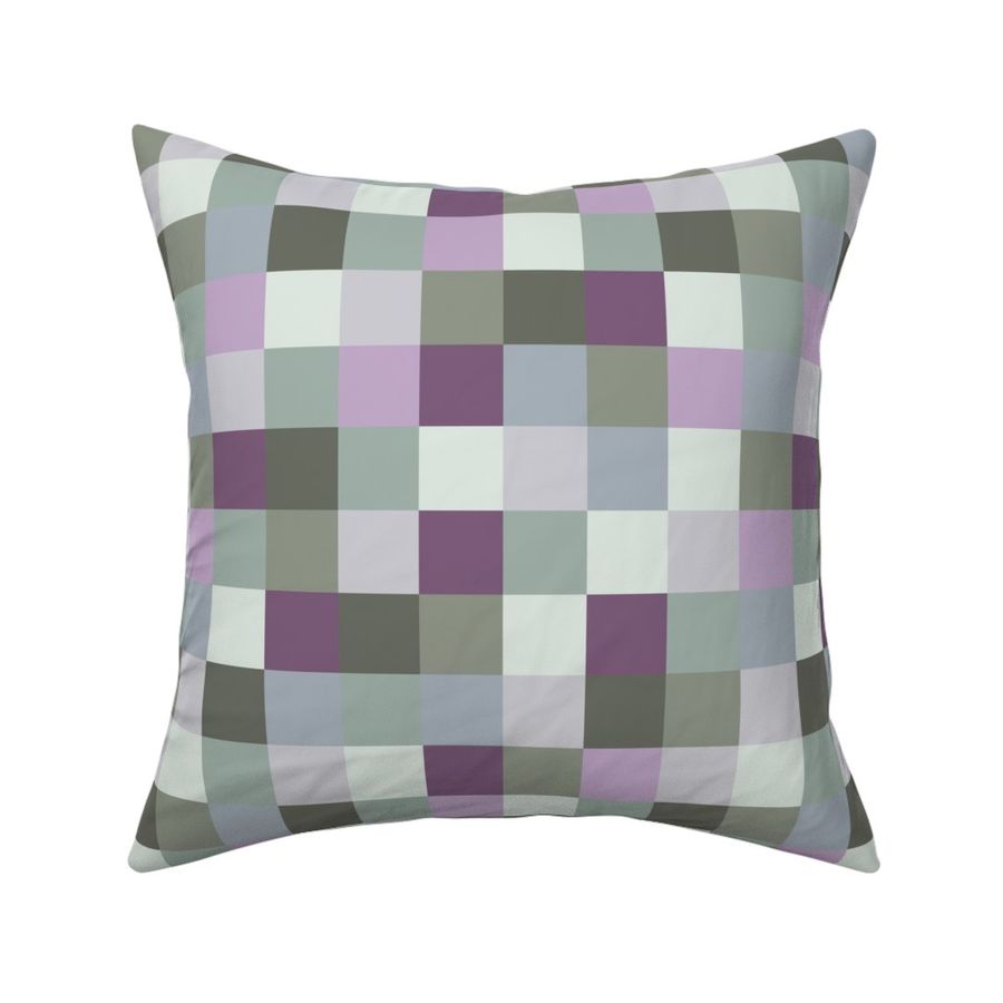 medium - Multicolor Checker - Modern City Palette - Winter Succulent Plant