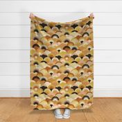 Cozy Geometric Scallop Sky In Retro Sunset Shades Large