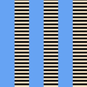 Double Stripes Blue Cream Black