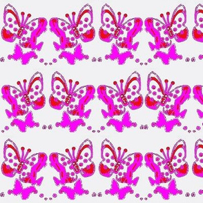 Butterflies in purple and pink a1