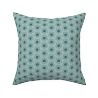 Simple Flower All Over Pattern with Textured Petals in Dark Teal -- Large