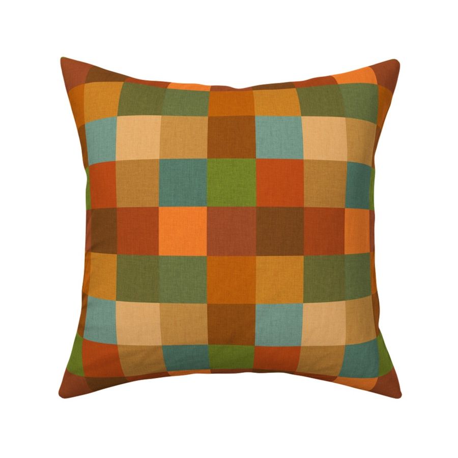 abstract fall autumn earthy color palette checks pattern