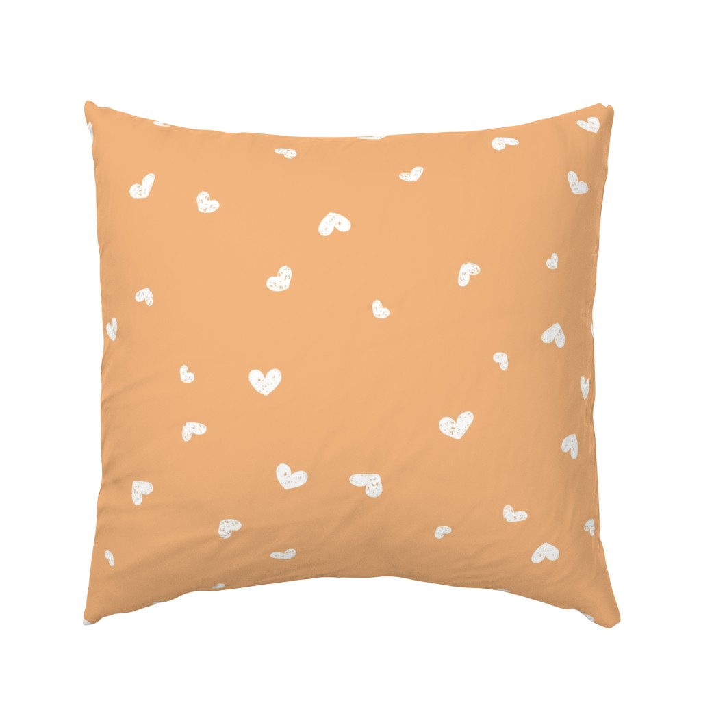 Scattered Hearts Peach Valentine Day and Nursery Spaces 12"