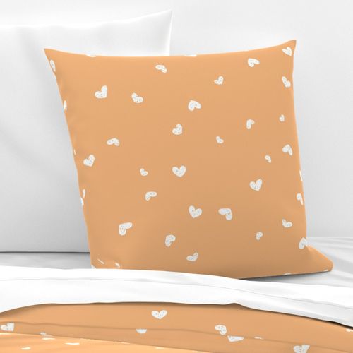 Scattered Hearts Peach Valentine Day and Nursery Spaces 12"