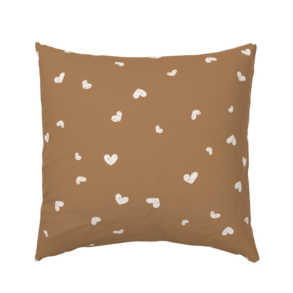 Scattered Hearts Brown Valentine Day and Nursery Spaces 12"