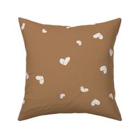 Scattered Hearts Brown Valentine Day and Nursery Spaces 12"