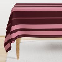 Classic Double Stripe With Thin Stripe Light Pink on Berry