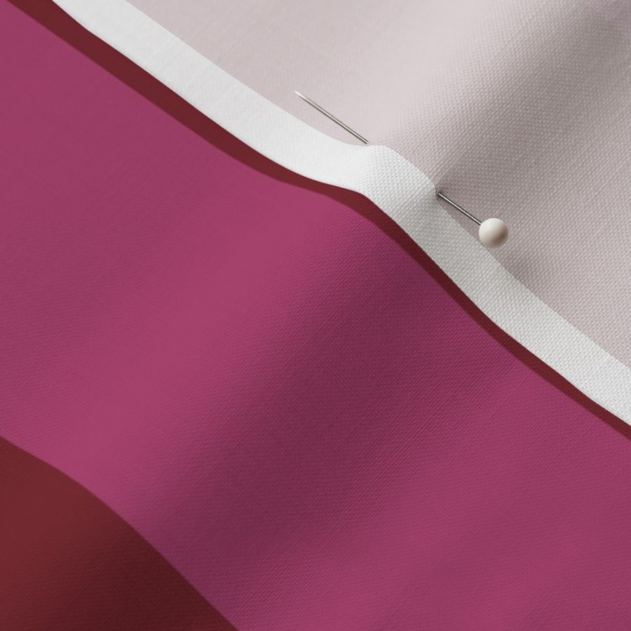 Classic Double Stripe With Thin Stripe Wine Red on Magenta Pink