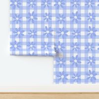 Large Joyful Daisy Square - Light Blue