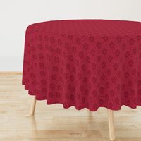 Floral Damask In Red Christmas Punch