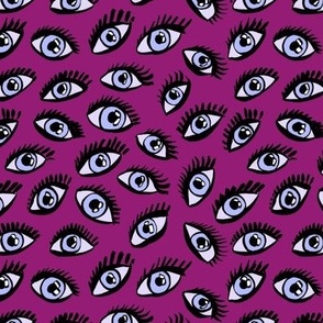 All the Eyes Hand-drawn - Magenta - Small