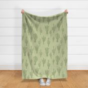 (L) Western Americana Cactus - playful southwestern print pale sage green