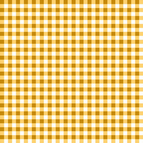 Gold Gingham Checks Country Prim