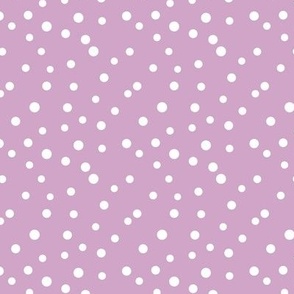 Pretty Lavender with White Polka Dots