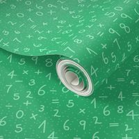 Number Zoo - numbers and math symbols - emerald green