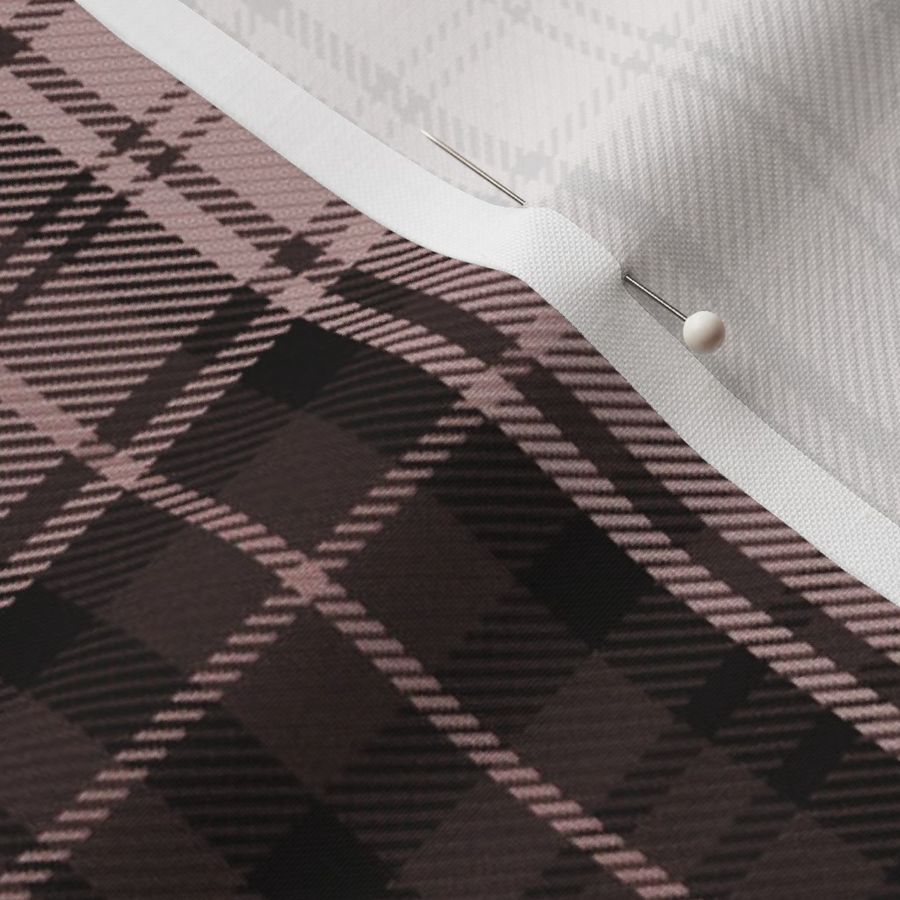 Dress Gordon Scottish Tartan in Faded Brown and Soft Rose