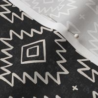 (S) Boho Southwestern Geo - Bold Minimal - Charcoal Black and Ivory White