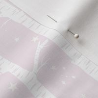 Birch Trees And Starry Skies - Small - Pastel Pink