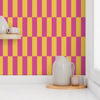 Broken-vertical-block-stripes-vibrant-hot-pink-bold-yellow-happy-femine-XL