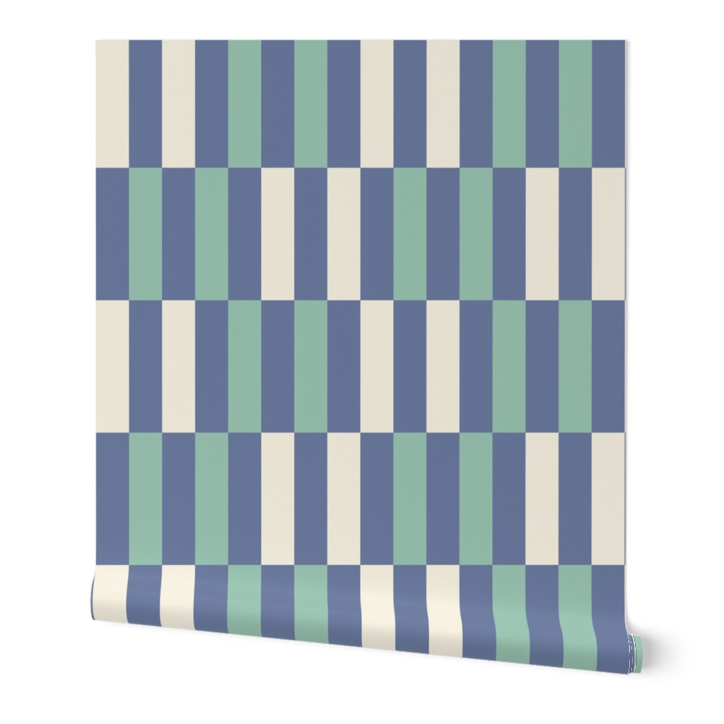 Broken-vertical-block-stripes-colony-blue-soft-teal-green-beige-white---XL