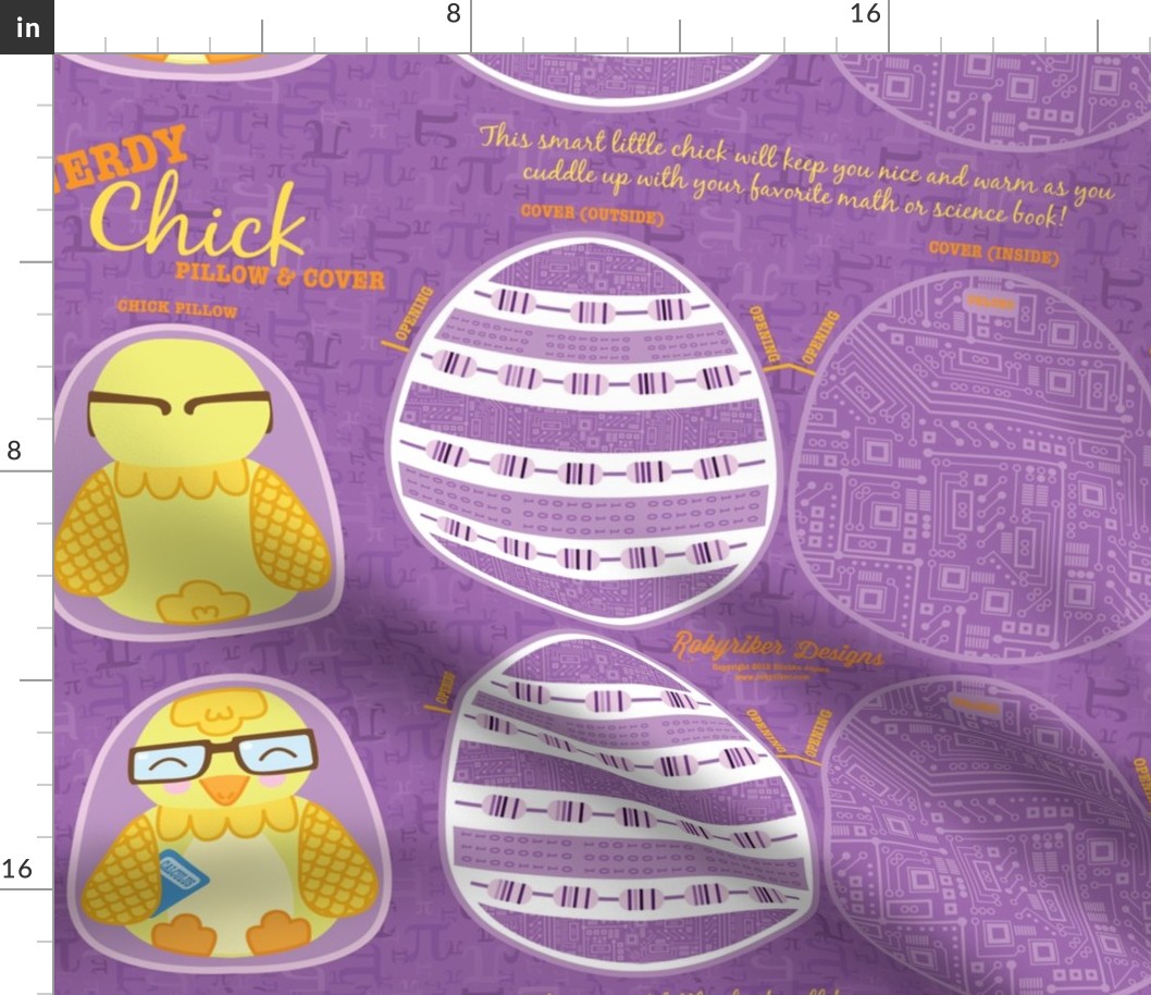 Nerdy Chick Pillow & Cover